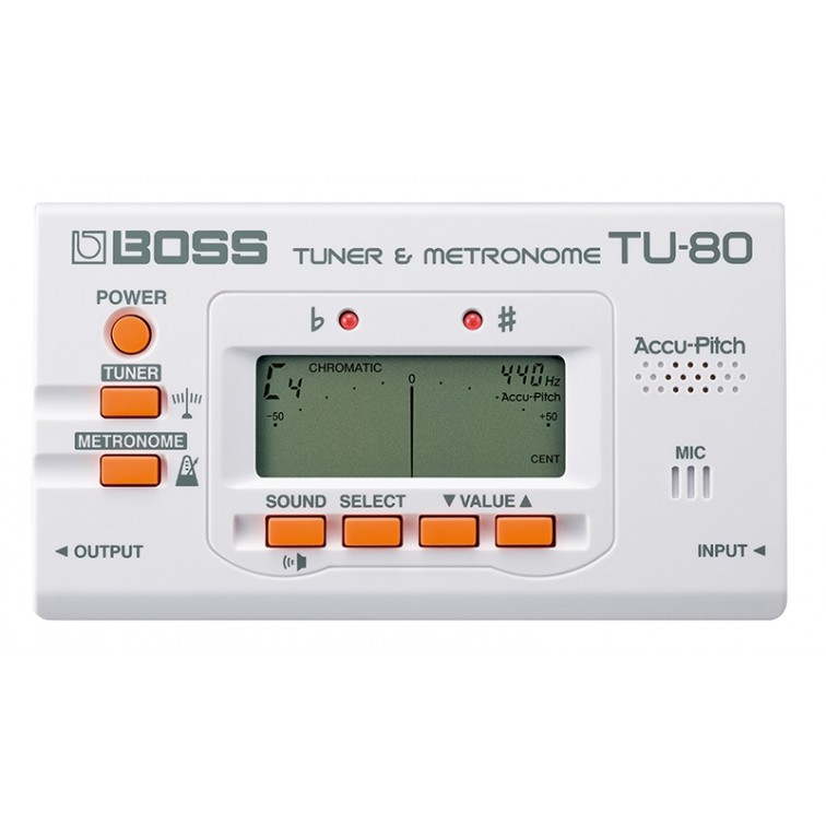 Тунер и метроном за китара в едно ROLAND BOSS TU 80W